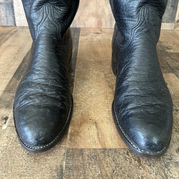 Lucchese Classics L8008 Vintage Ostrich Roper Western Cowboy Boots Mens 11 D - Picture 8 of 12